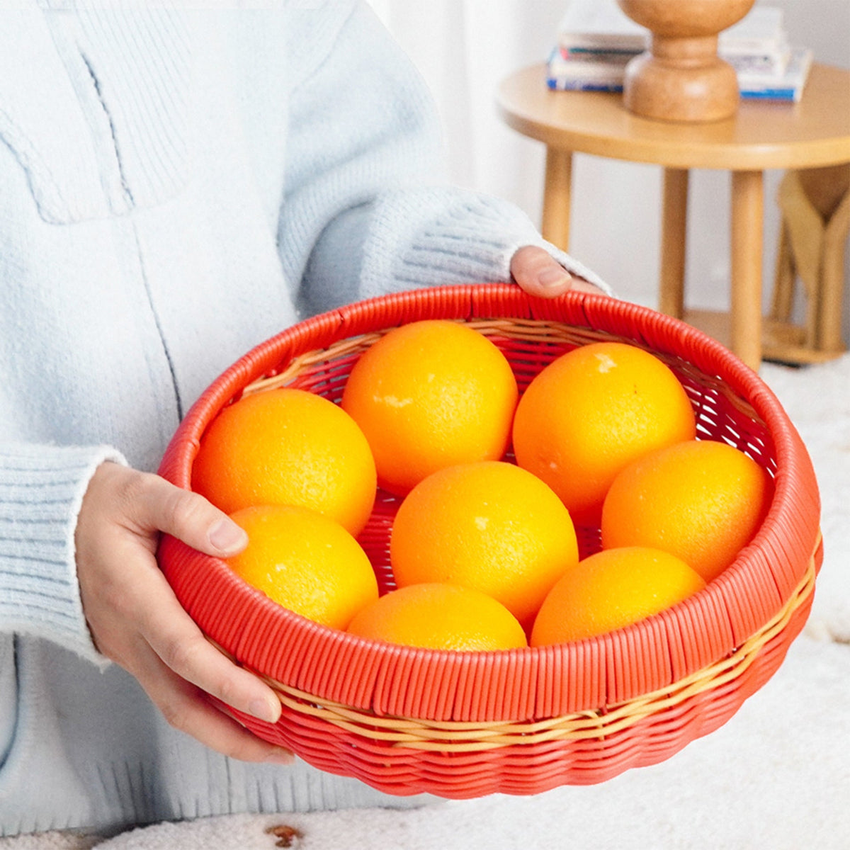 Ladies Decorative Fruit Stand with Stylish Weaving LoungeYard — product view 1