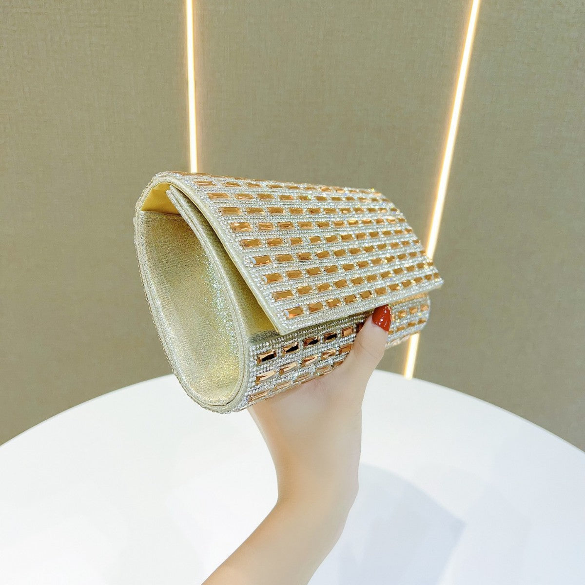 Glamorous Crystal-Studded Evening Clutch — product view 2