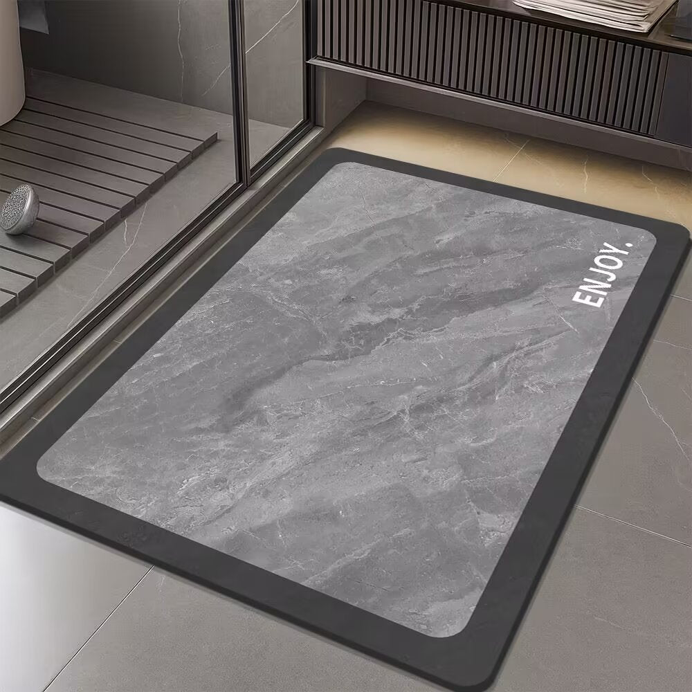 Stylish Marble Pattern Bath Mat — product view 5