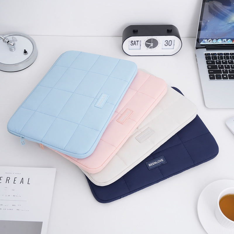 Quilted Slim Padded Laptop Sleeve with Shock-Absorbent Padding LoungeYard — product view 2