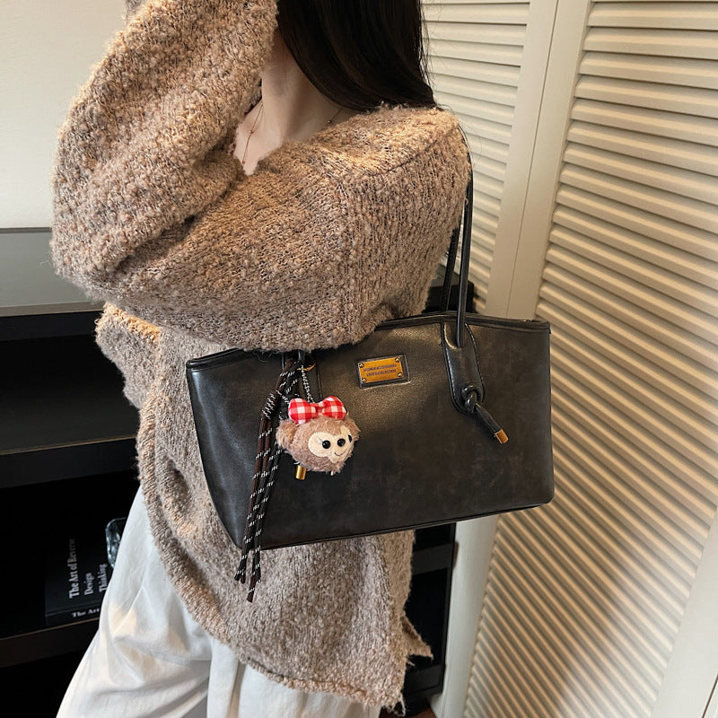 Elegant Structured Leather Tote LoungeYard — product view 3
