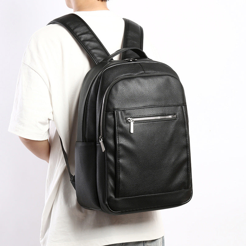 Premium Leather Business Backpack LoungeYard — product view 1