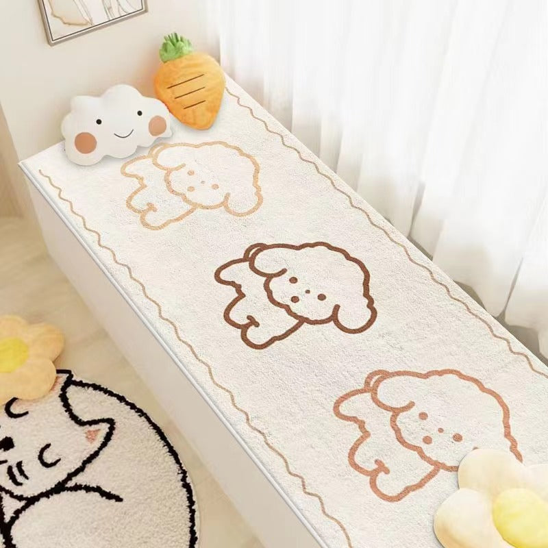 Plush Cartoon Dog-Themed Bath Mat — product view 1