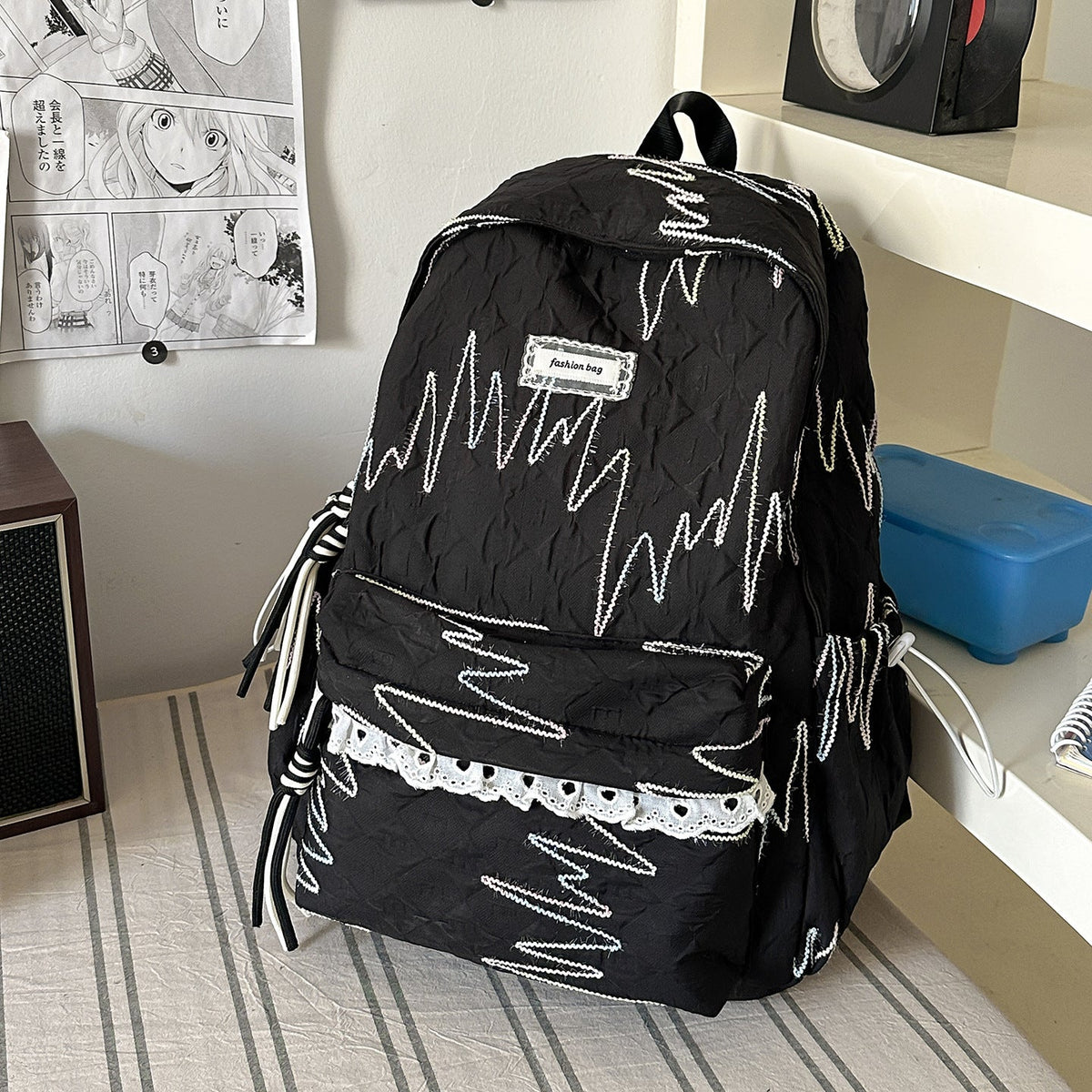 Embroidered Fashion Backpack LoungeYard — product view 6