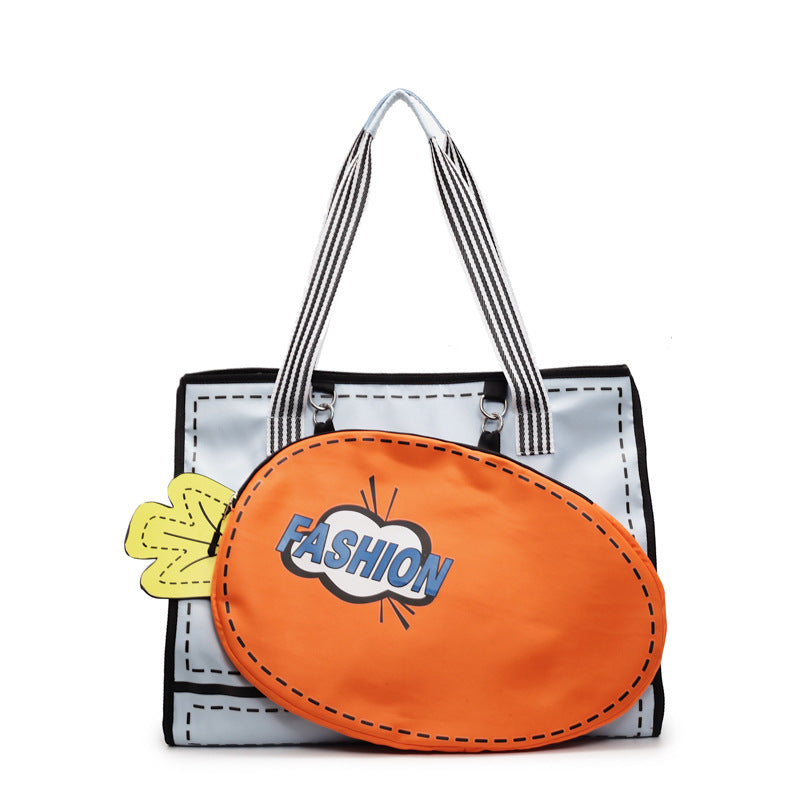 Creative Graphic Print Tote Bag — product view 5