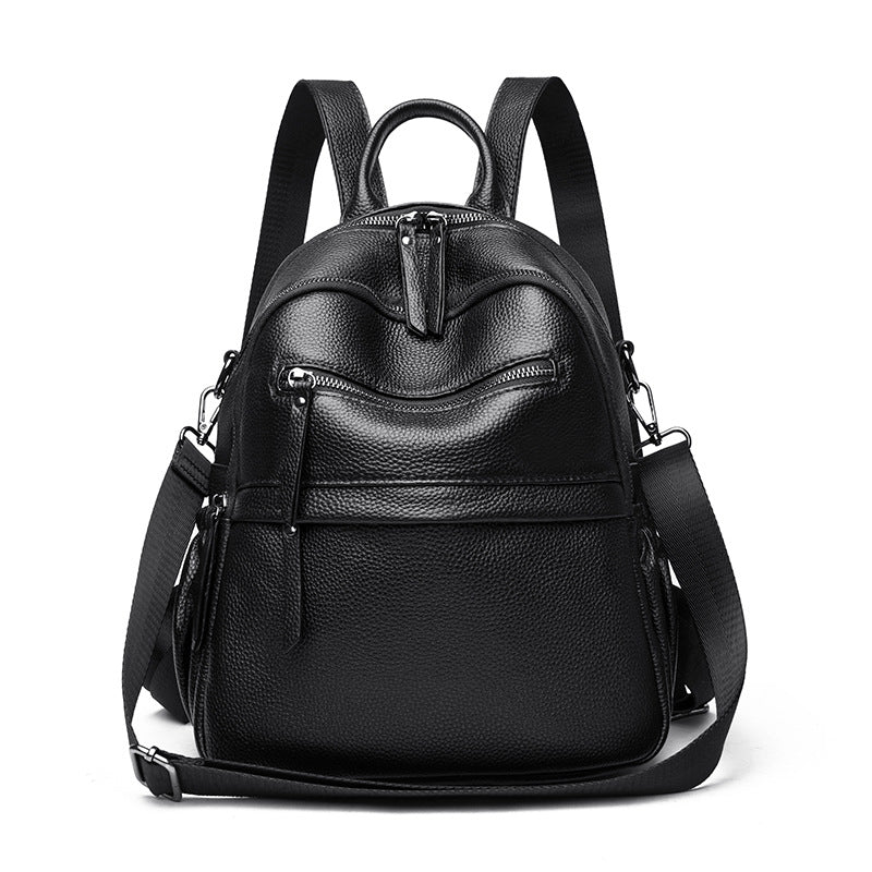 Multi-Functional Textured Leather Backpack LoungeYard — product view 7