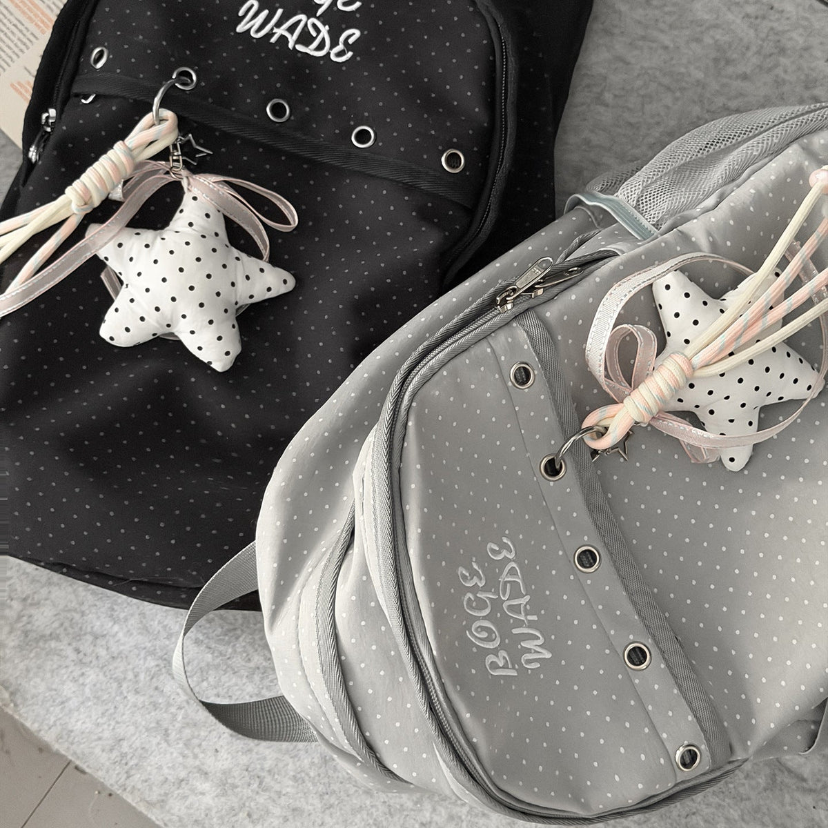 Polka Dot Casual Backpack LoungeYard — product view 4
