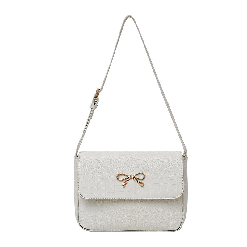 Crocodile-Textured Crossbody Handbag — product view 3