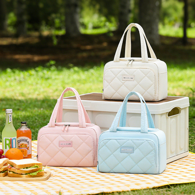 Insulated Quilted Lunch Cooler Bag LoungeYard — product view 1