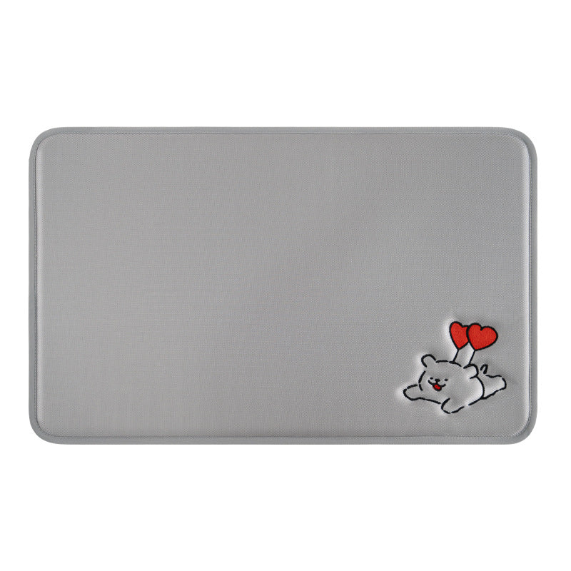 Playful Cartoon Bath Mat Bowlift — product view 1