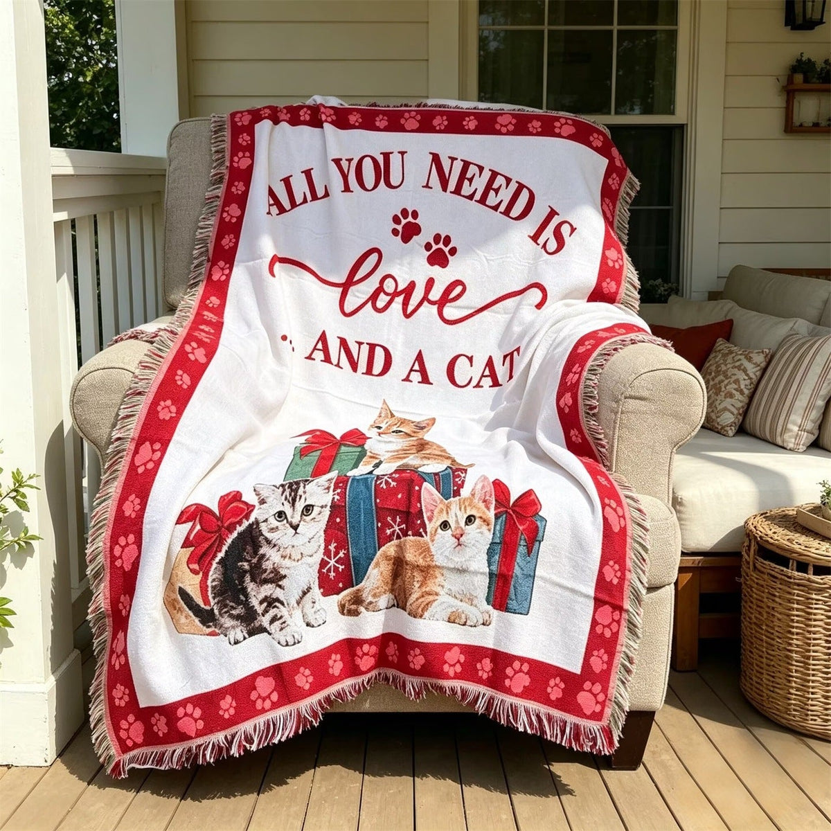 Cat-Themed Cozy Throw Blanket — product view 6