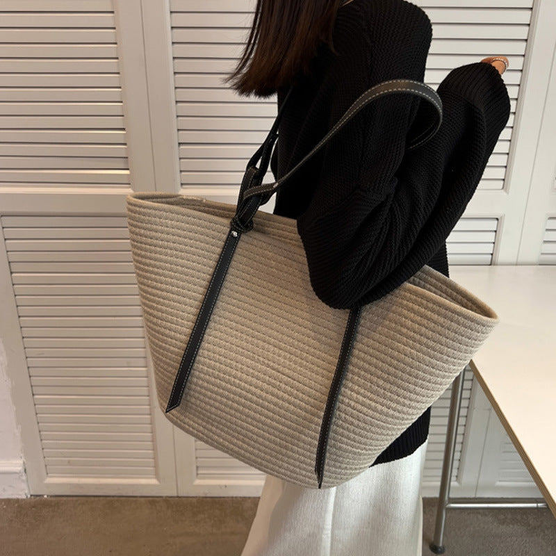Elegant Shopper Bag with Texture LoungeYard — product view 7