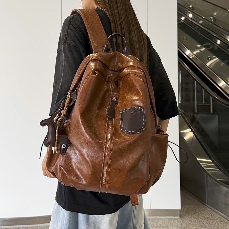Elegant Leather Backpack LoungeYard — product view 2