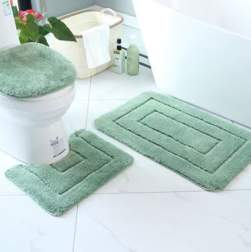 Plush Bath Mat Set Bowlift — product view 2