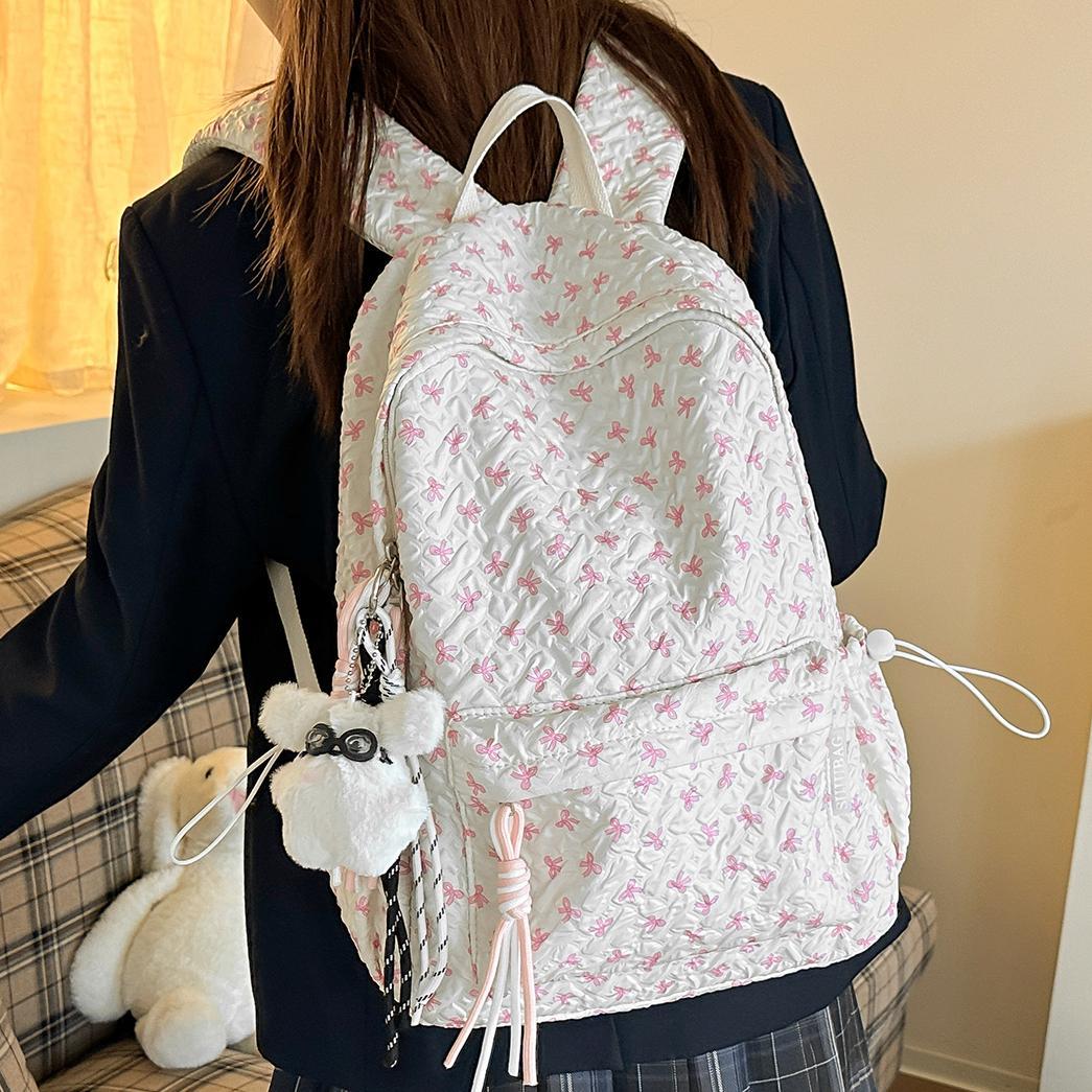 Soft Textured Casual Backpack LoungeYard — product view 3