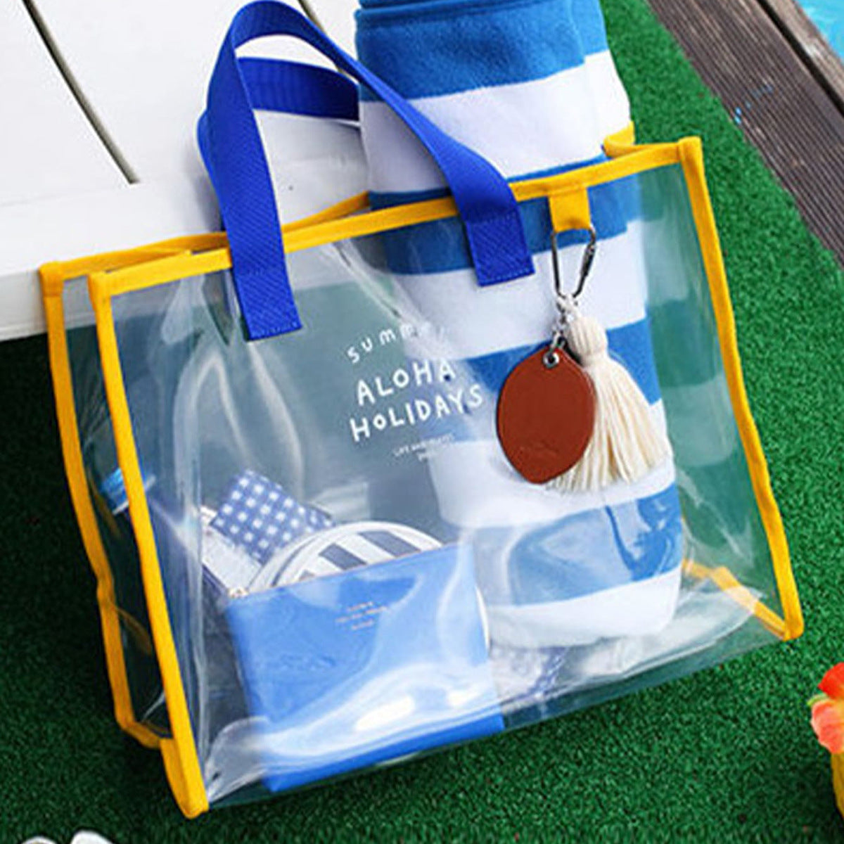 Transparent Beach Bag with Multiple Inner Compartments LoungeYard — product view 1