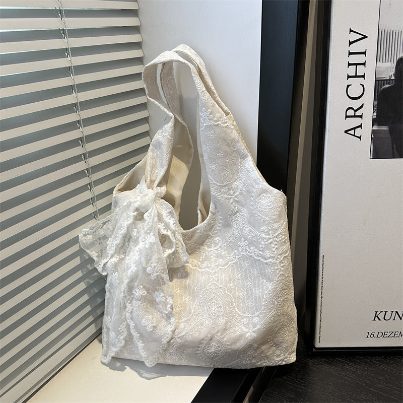 Elegant Lace-Trimmed Shoulder Bag LoungeYard — product view 1
