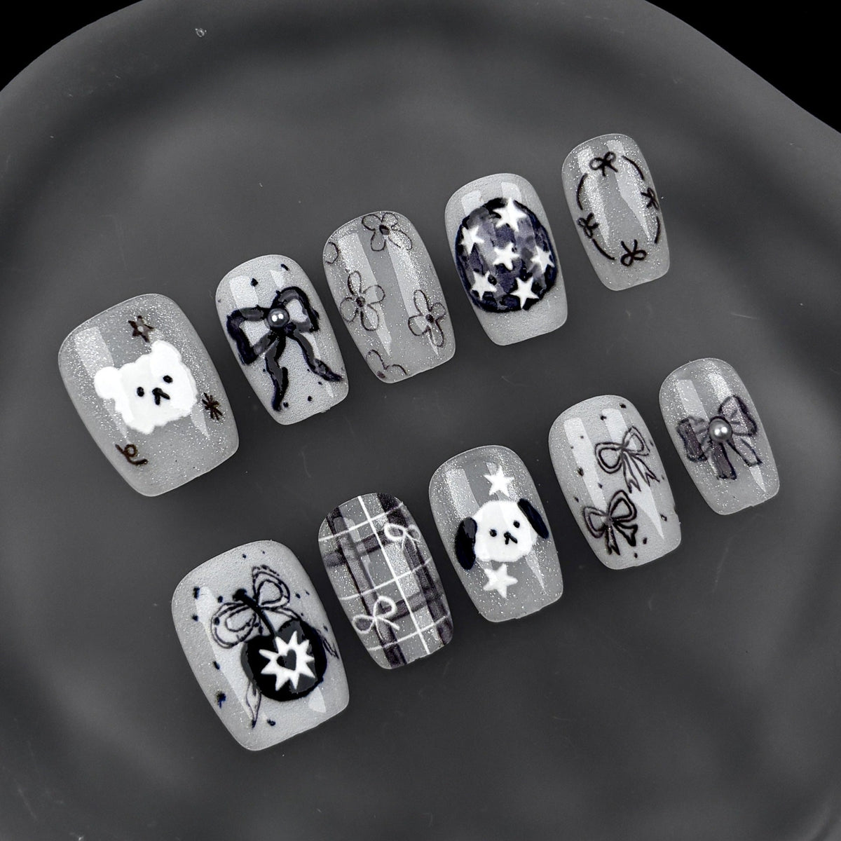 Cute Character-Designed Press-On Nail Art Set — product view 4