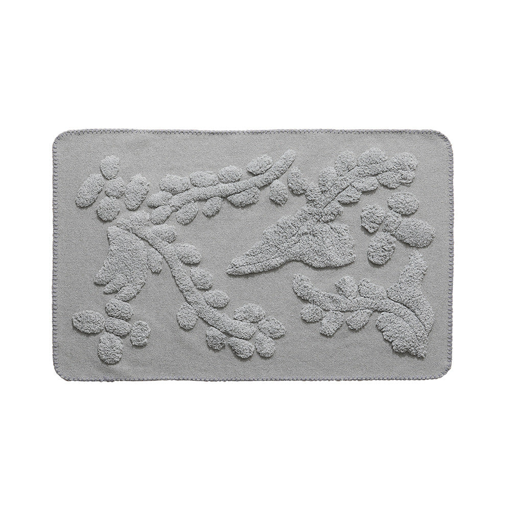 Luxurious organic cotton bath mat with relief pile structure LoungeYard — product view 6