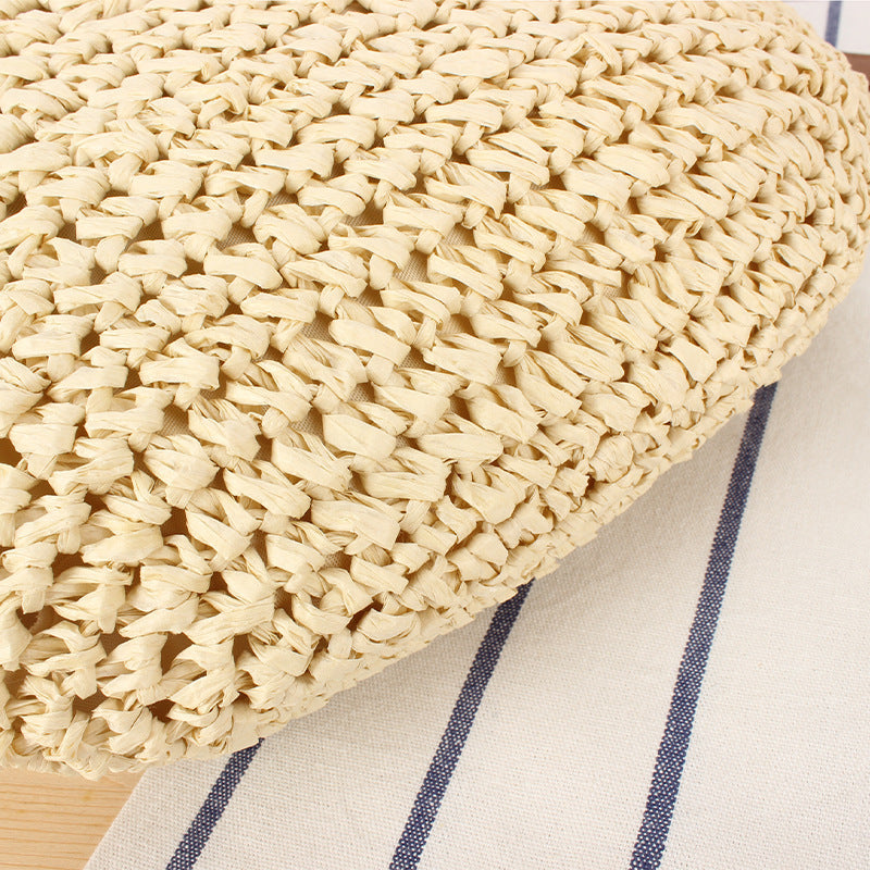 Handcrafted macrame bag with elegant leather accent LoungeYard — product view 3