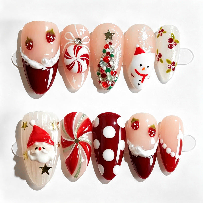 Holiday-Themed Festive Press-On Nail Art Kit — product view 1