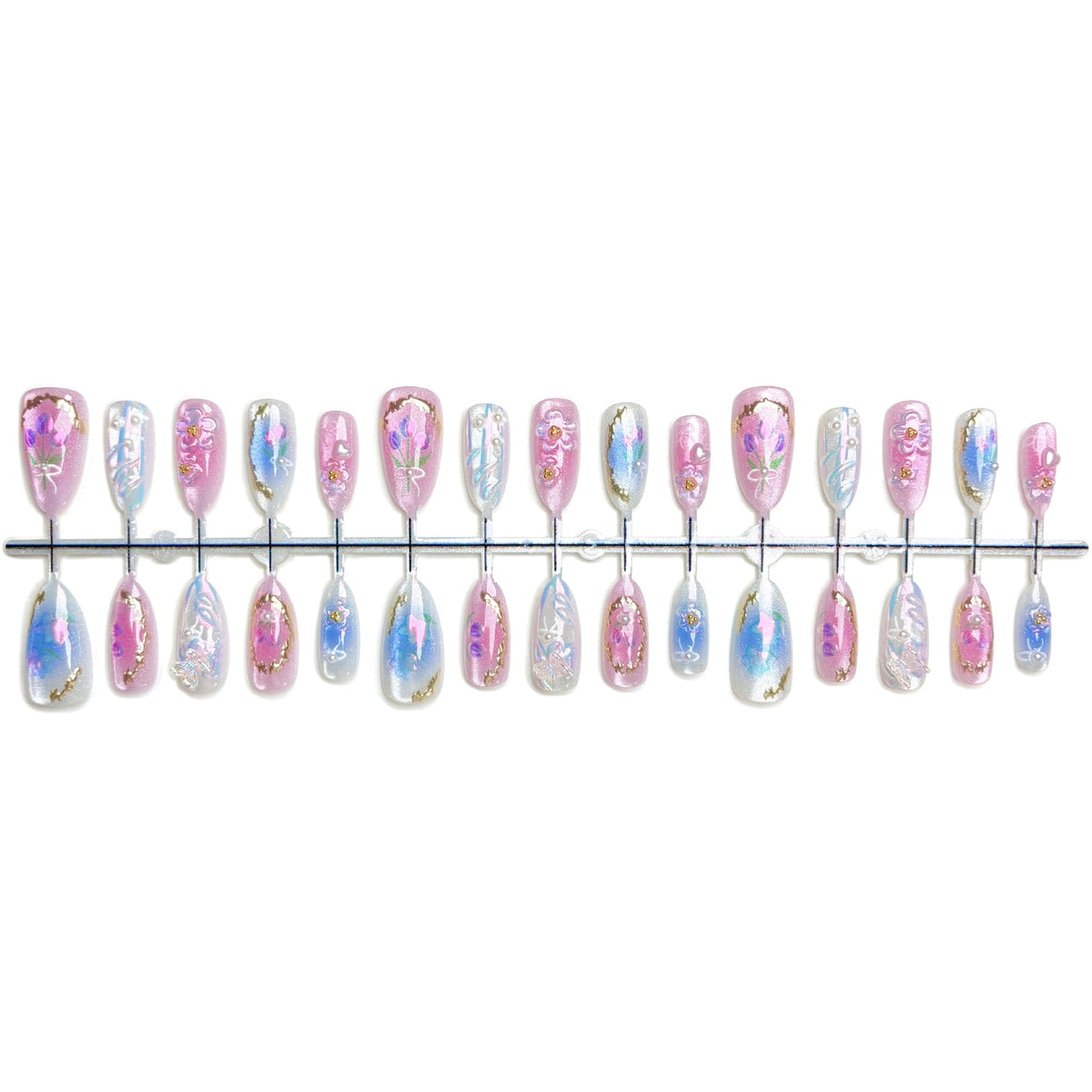 Artistic Floral Nail Art Press-On Set — product view 6