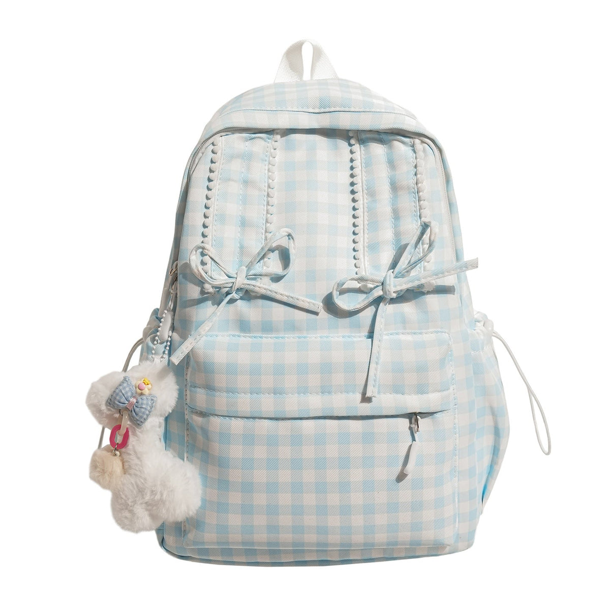 Charming Checked Pattern Backpack LoungeYard — product view 6