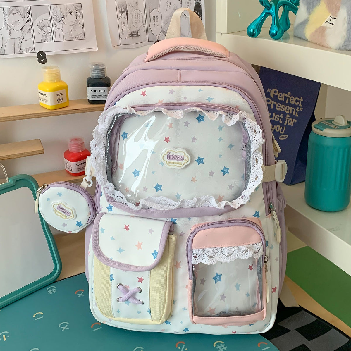 Whimsical Star-Embellished Cute Backpack LoungeYard — product view 7