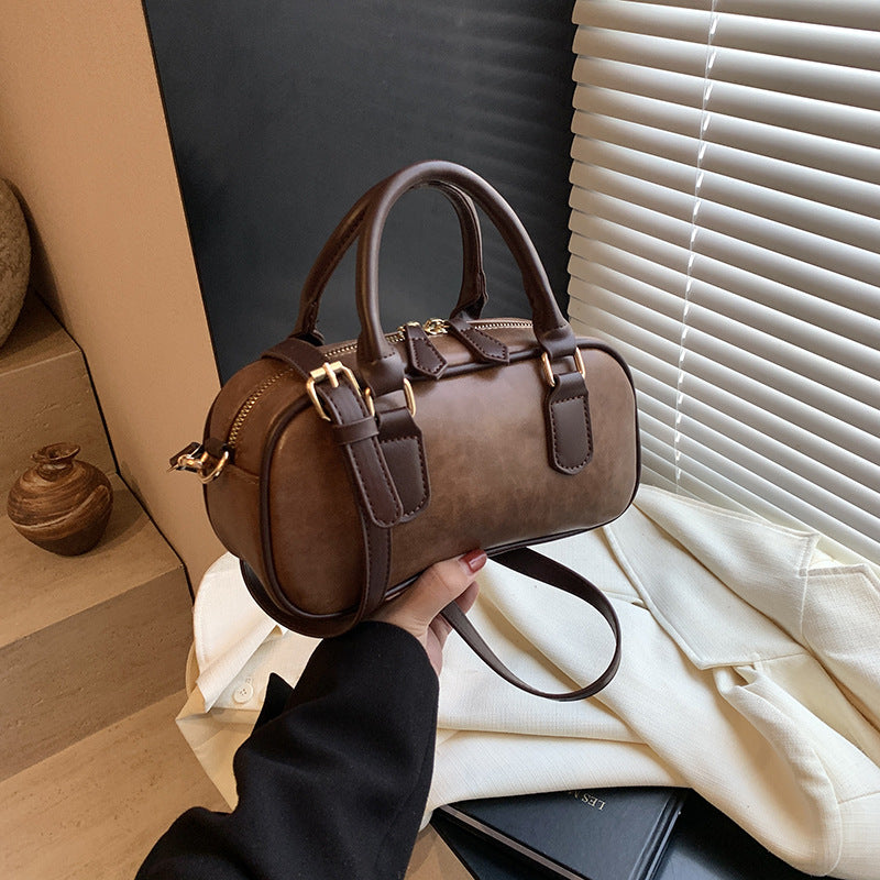 Compact Leather Handheld Satchel LoungeYard — product view 7