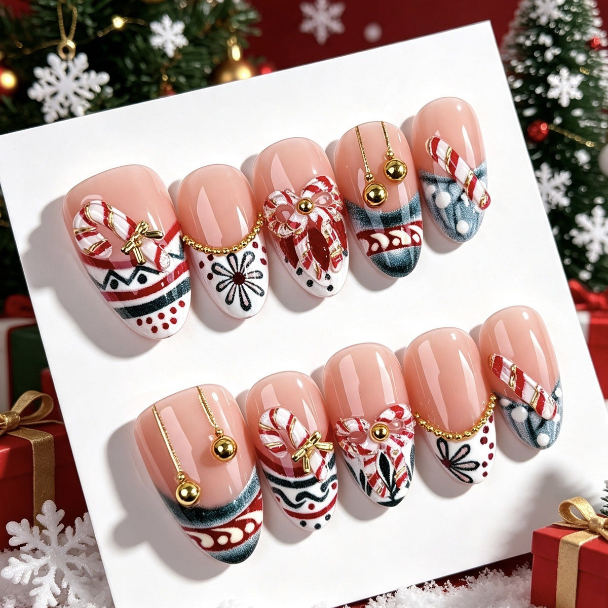 Artistic Decorative Press-On Nail Design — product view 3