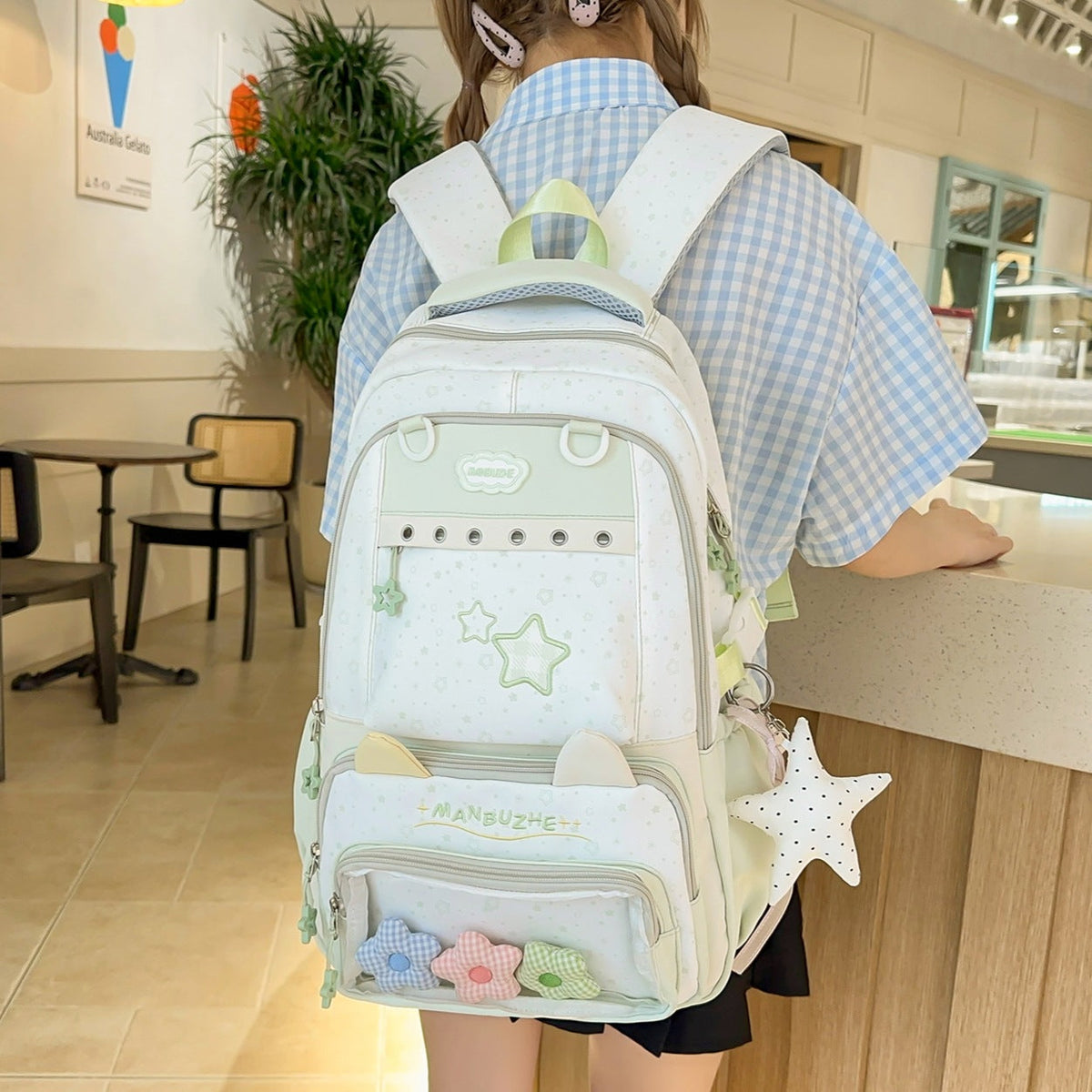 Fun-Themed Plush Backpack LoungeYard — product view 3