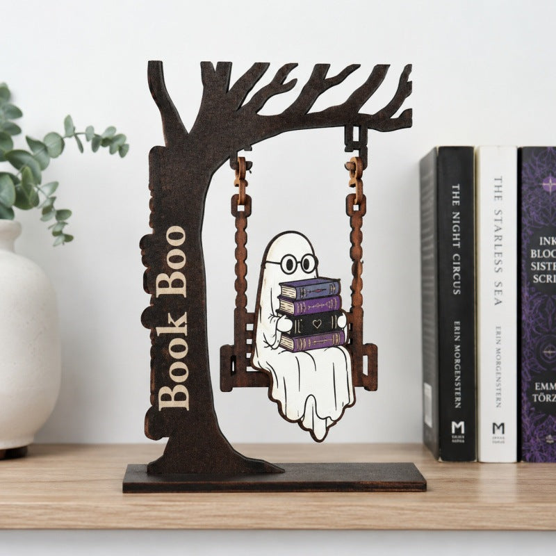 Whimsical Halloween Ghost and Cat Decoration Bowlift — product view 6