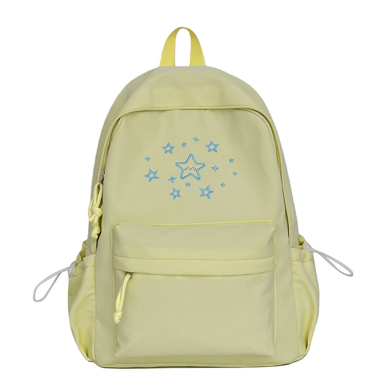 Cute Printed Star-Embellished Backpack LoungeYard — product view 5