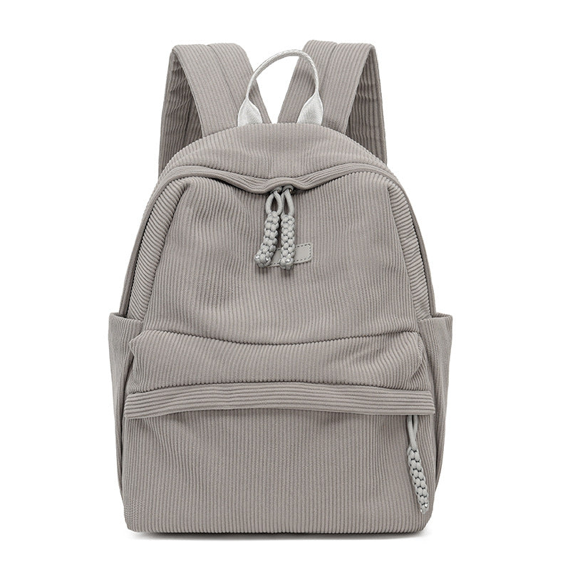 Stylish Corduroy Backpack LoungeYard — product view 4