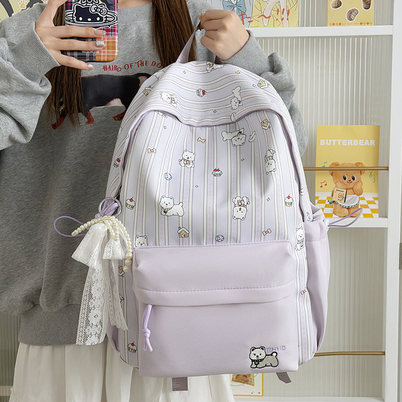 Cute Illustrated Character Design Backpack LoungeYard — product view 2