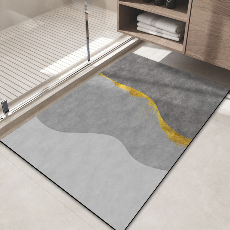 Modern Abstract Decorative Bath Mat — product view 1