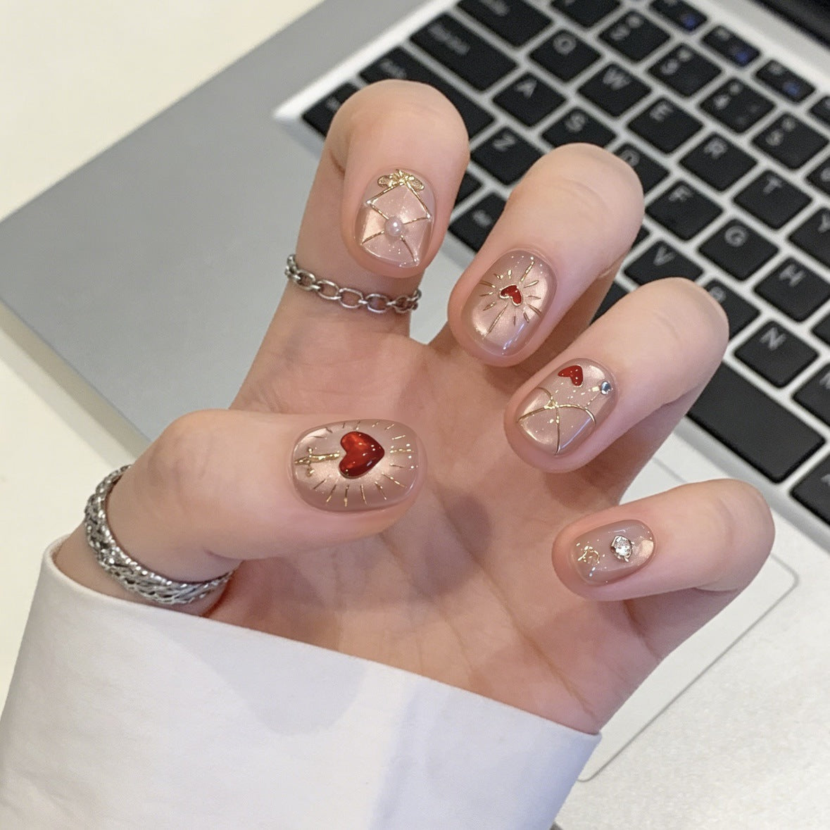 Decorative Acrylic Press-On Nail Design Set — product view 1