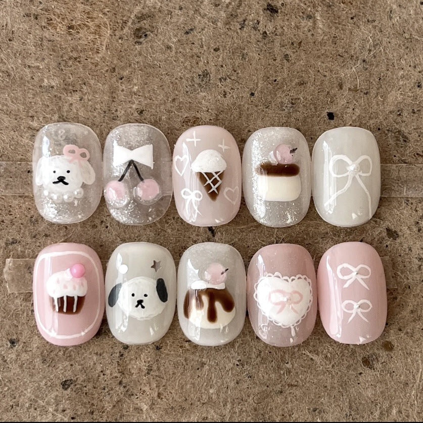 Cute Themed Press-On Nail Set — product view 2