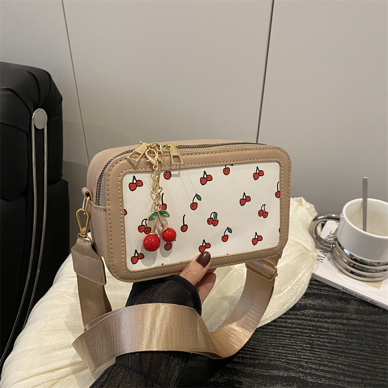 Fun Cherry Print Crossbody Bag LoungeYard — product view 2
