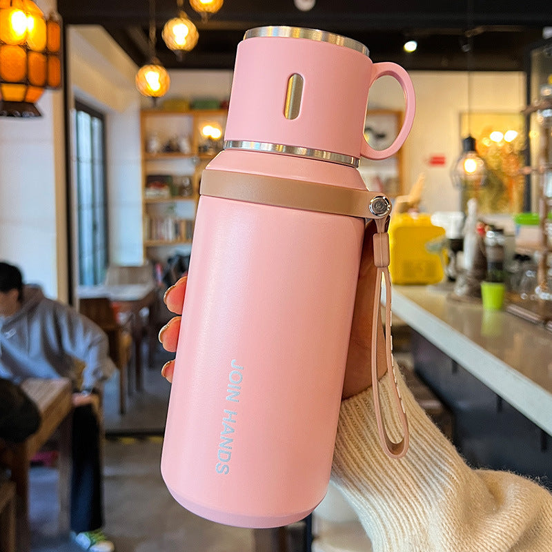 Women's Insulating Water Bottle with Practical Carrying Handle LoungeYard — product view 2