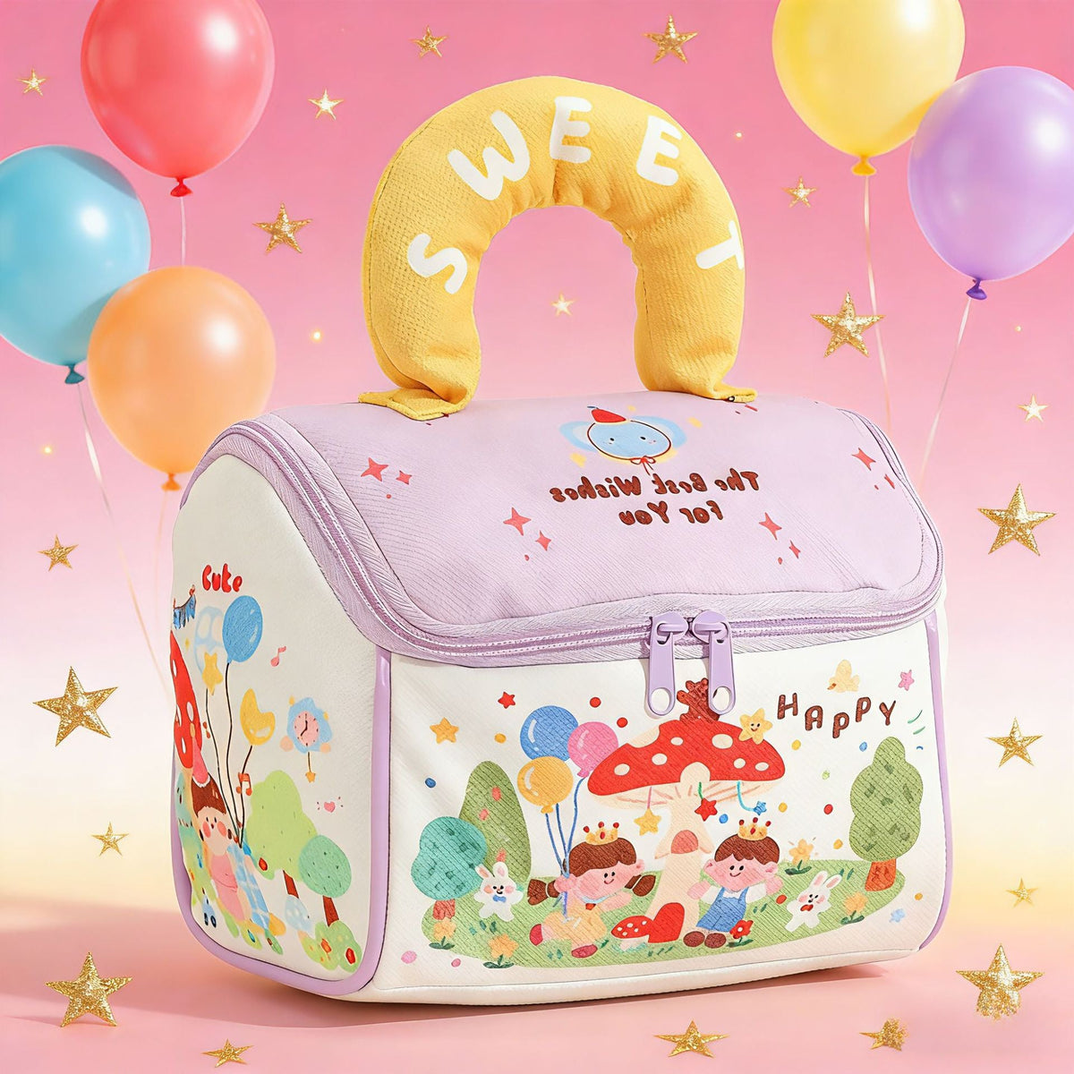 Cute Themed Insulated Lunch Bag — product view 4