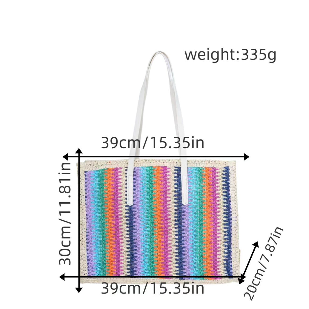 Colorful Tote Bag Made from Sustainable Material LoungeYard — product view 1