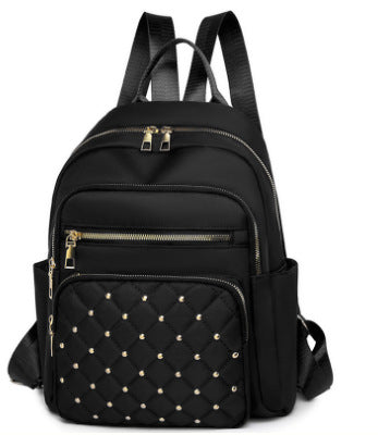 Women's Quilted Backpack with Decorative Studs LoungeYard — product view 6