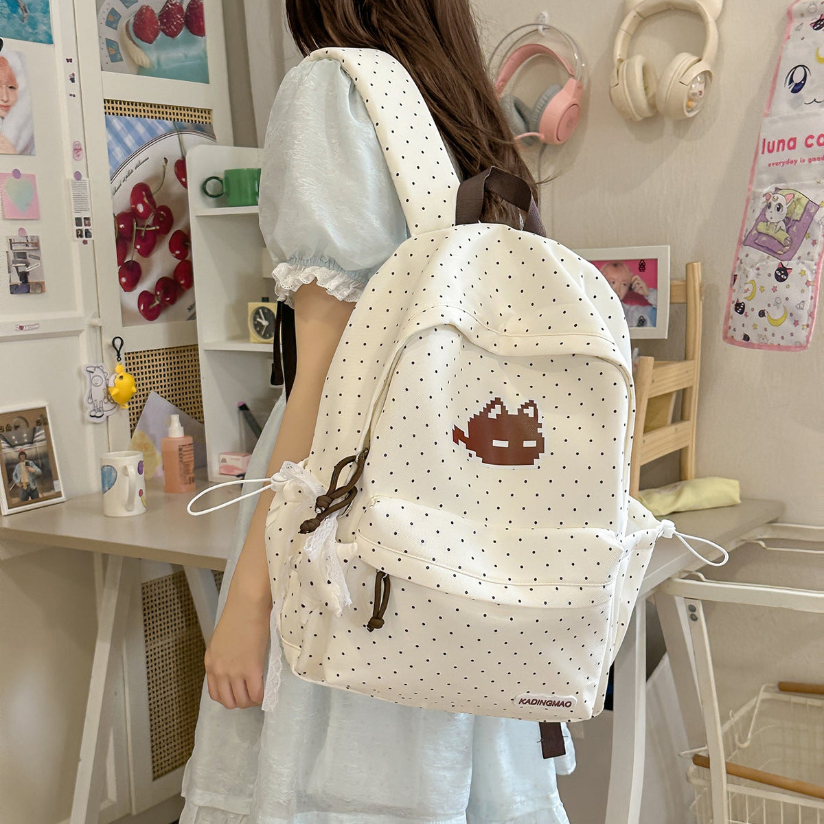 Fun Graphic Print Backpack LoungeYard — product view 2
