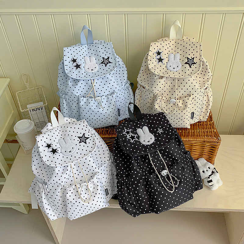 Cute Animal-Themed Polka Dot Backpack LoungeYard — product view 4