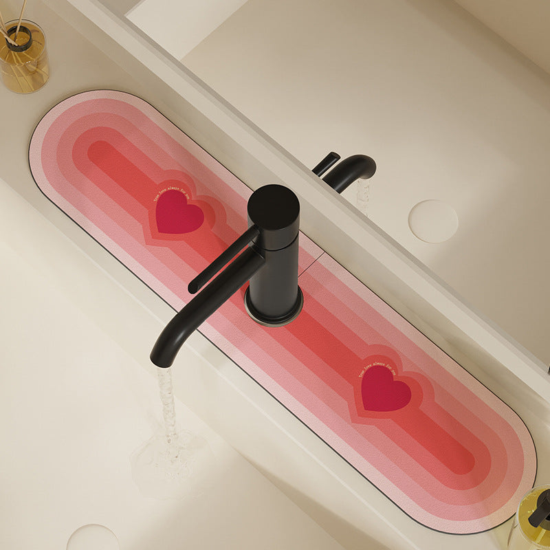 Non-Slip Decorative Vanity Sink Runner Mat — product view 2