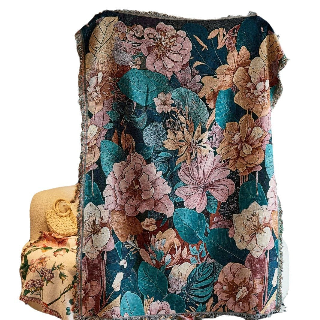 Floral Design Decorative Throw Blanket — product view 5
