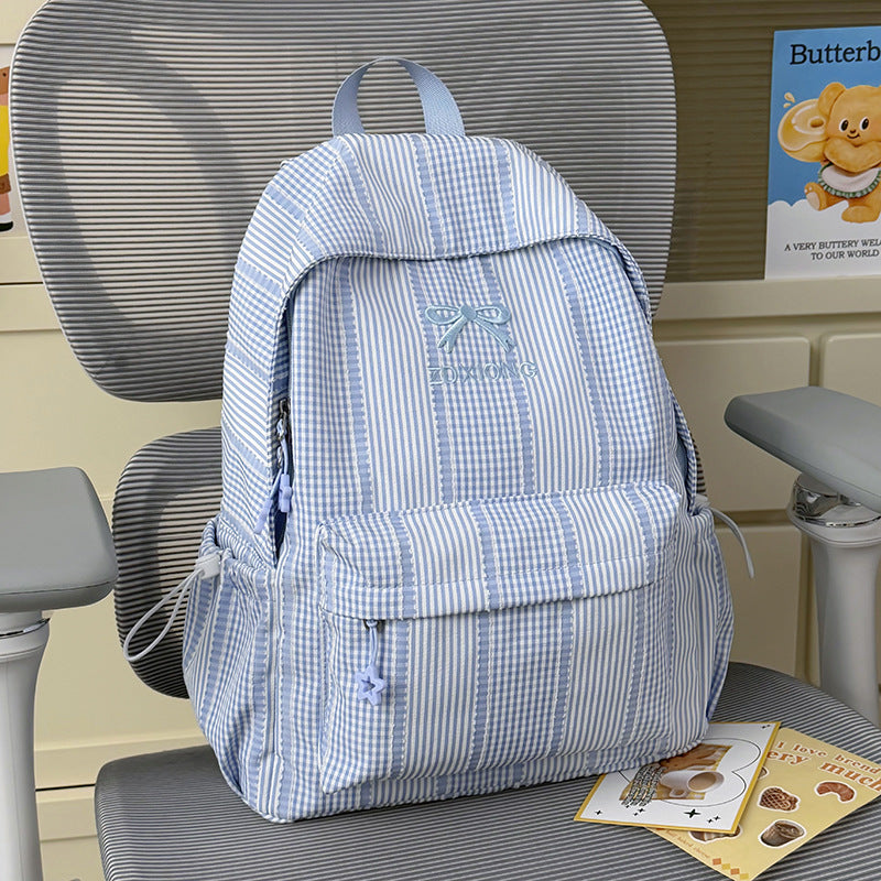 Adorable Striped Graphic Backpack LoungeYard — product view 6