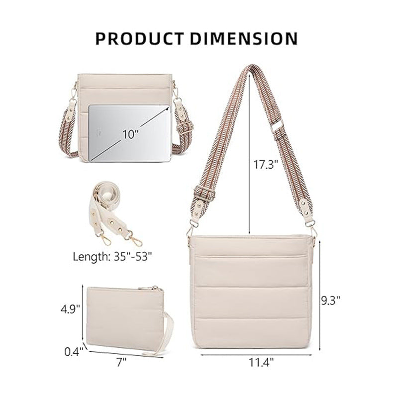 Fashionable shoulder bag with removable card case LoungeYard — product view 2