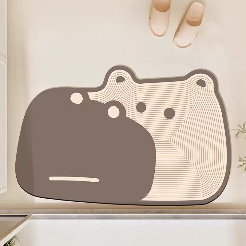 Bear-Shaped Soft Bath Mat — product view 3